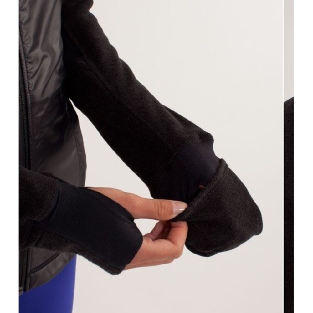 Lululemon Run Gust Buster Jacket Women's Size 6 Black Full Zip Thumbholes EUC - Picture 9 of 9